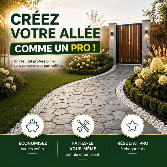 Moule Réutilisable pour Pavés en Béton – Créez Vos Allées Comme un Professionnel