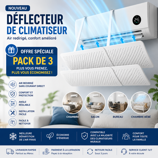 Déflecteur d'Air Réglable pour Climatiseur