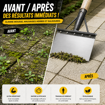 Racloir Désherbant en Acier – Nettoyage Extérieur
