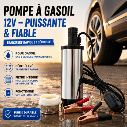 Pompe de Transfert 12V – Gasoil & Liquides