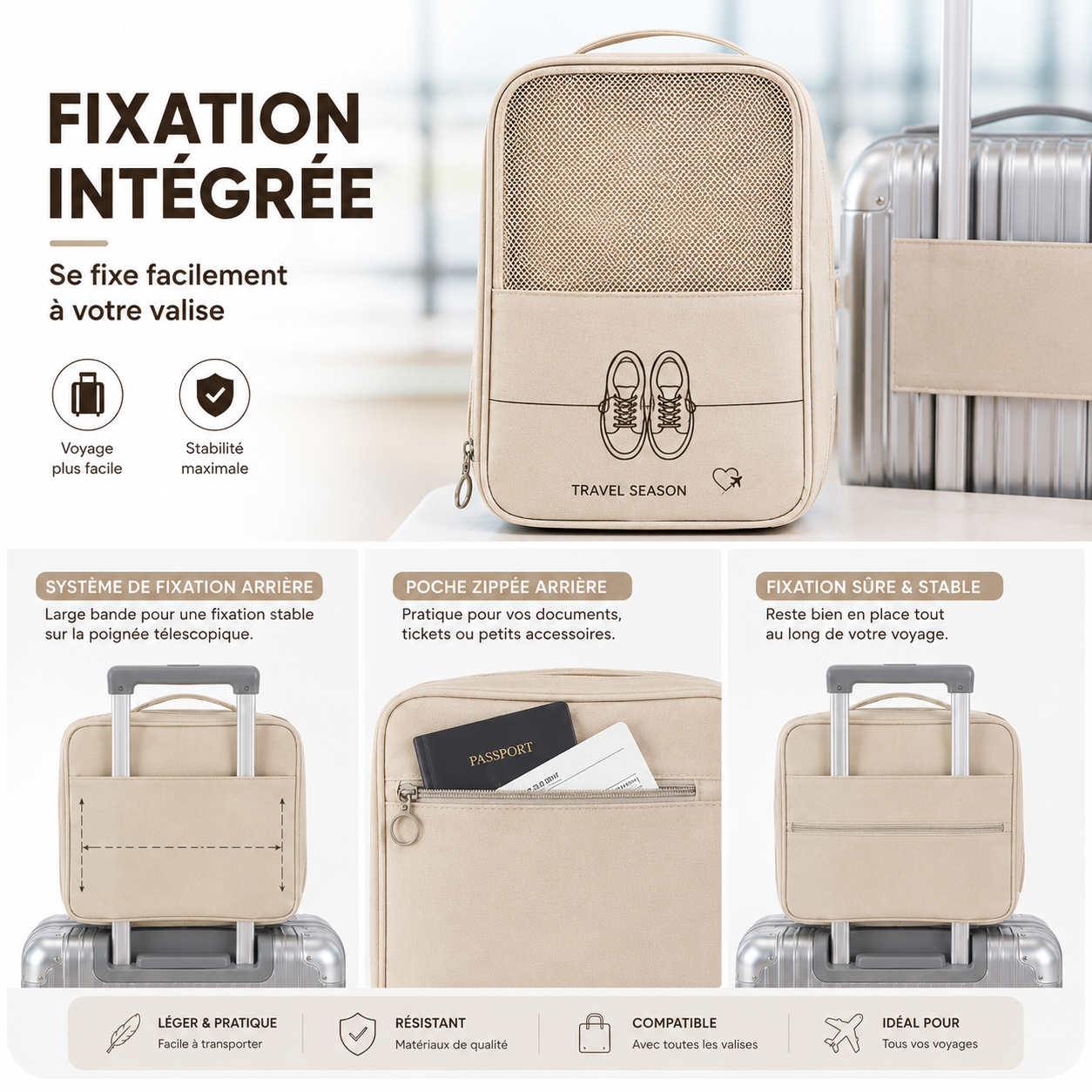 Sac à Chaussures Respirant Tailles