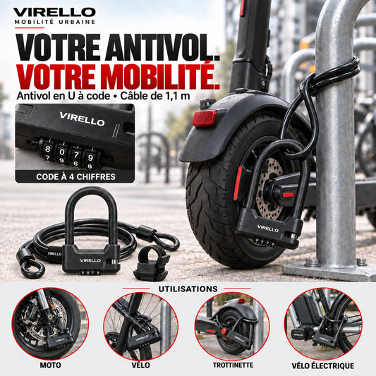 CADENAS ANTIVOL POUR TOUT TYPE DE VÉLOS